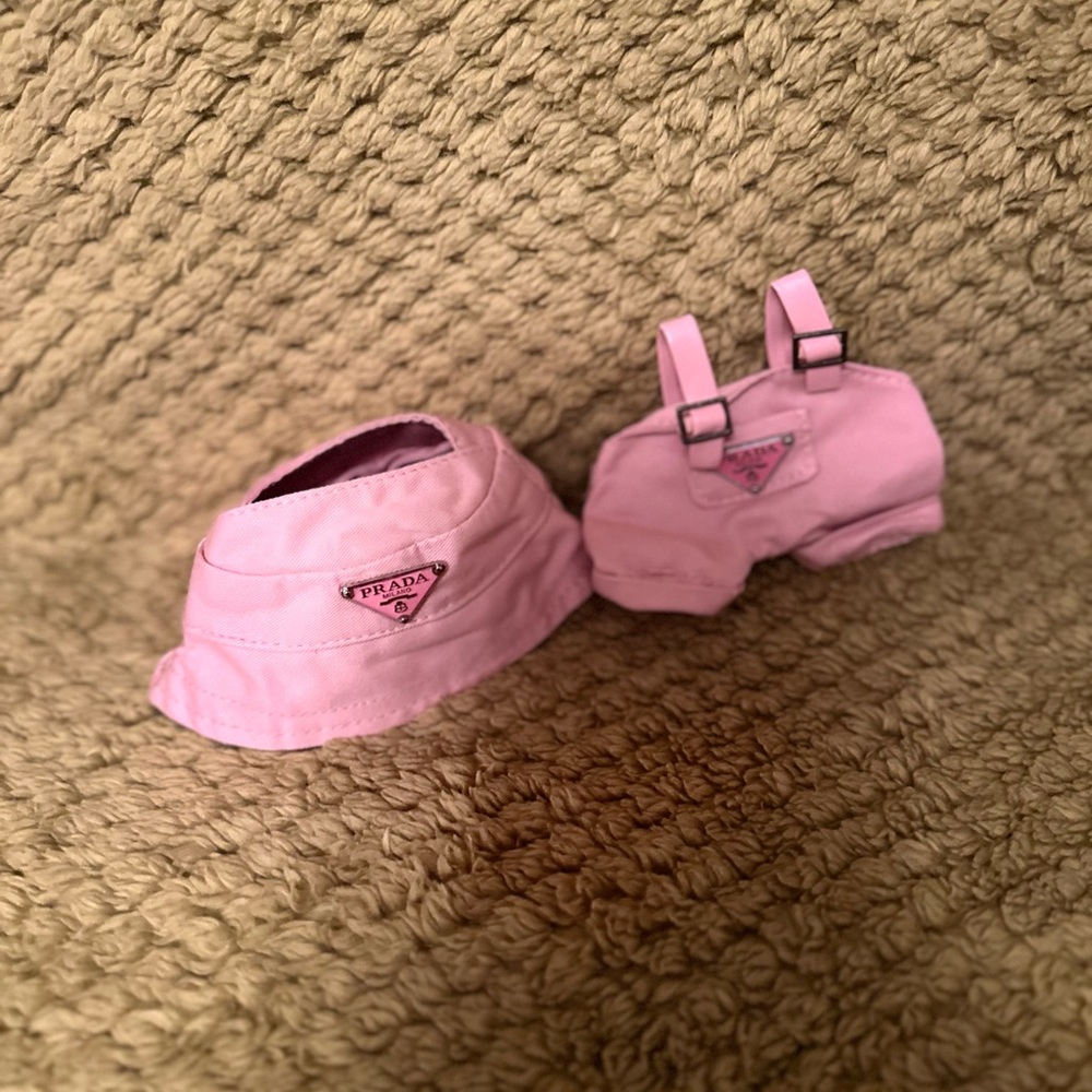 Fashion Labubu Pink Hat and Short Set